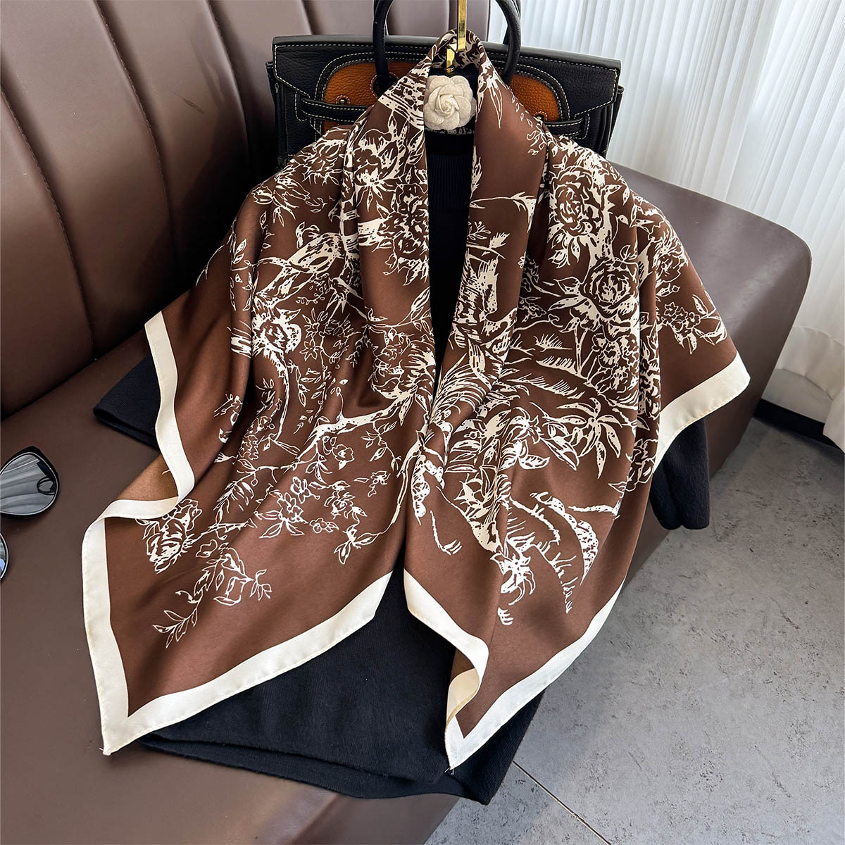 Silk Scarf Square - New Square Scarf French Retro Silk
