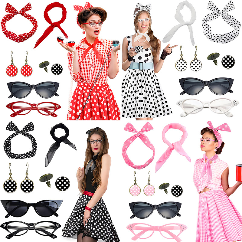 Women'S Accessories In The 1950S - 1950S Cosplay Costume Women Hair Bow