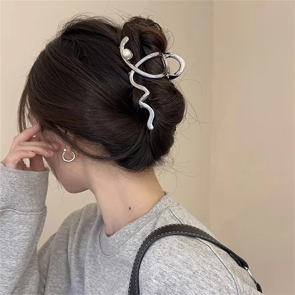 Big Wave Pearl Hair Pin Metal  - Women Accessories Sale recension och pris