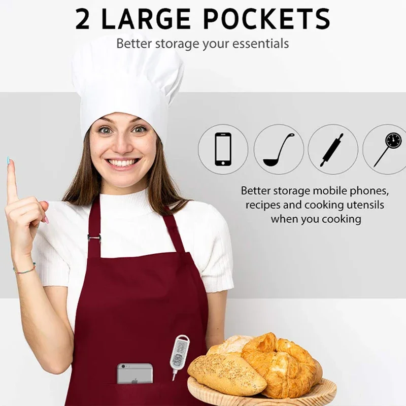 Apron Chef Hat Food Service Ki - Women Kitchen Accessories recension och pris